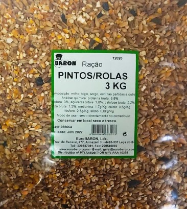 MP Mistura de Sementes para Rolas 3 Kg