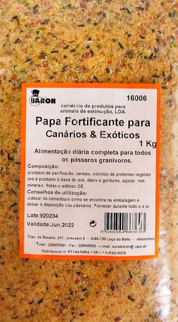 MP Papa Fortificante para Canário e Exóticos 1 Kg